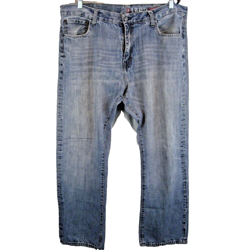Mens Izod Blue Cotton Denim Regular Fit Jeans sz 38x28